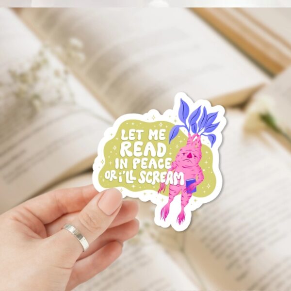 Let Me Read in Peace Sticker